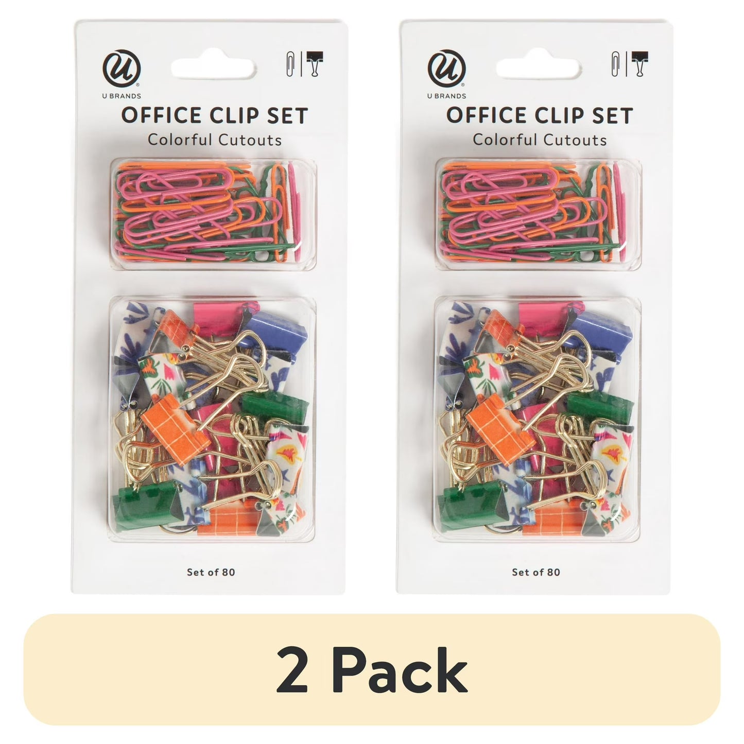 Office Supply Set, 86 Pieces (Paper Clips, Push Pins, Binder Clips)