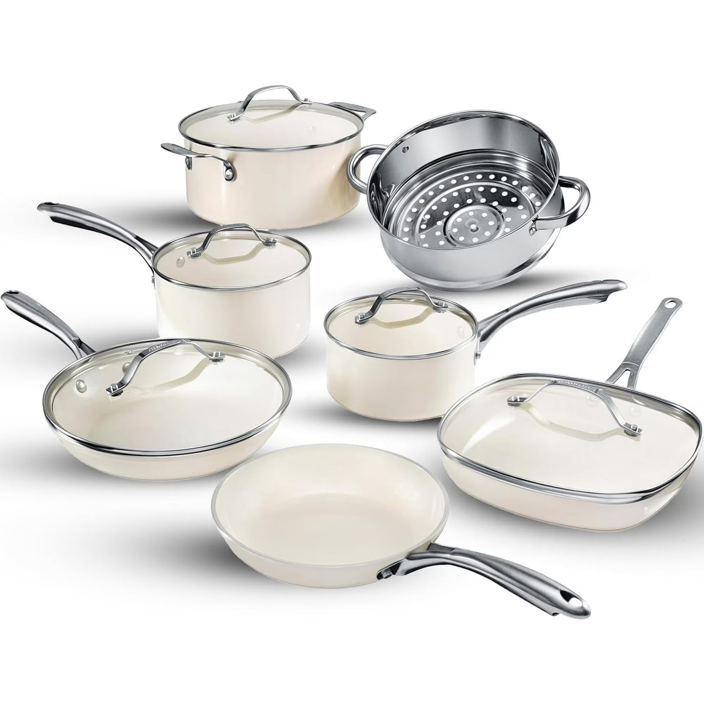 32-Piece Ceramic Nonstick Cookware Set