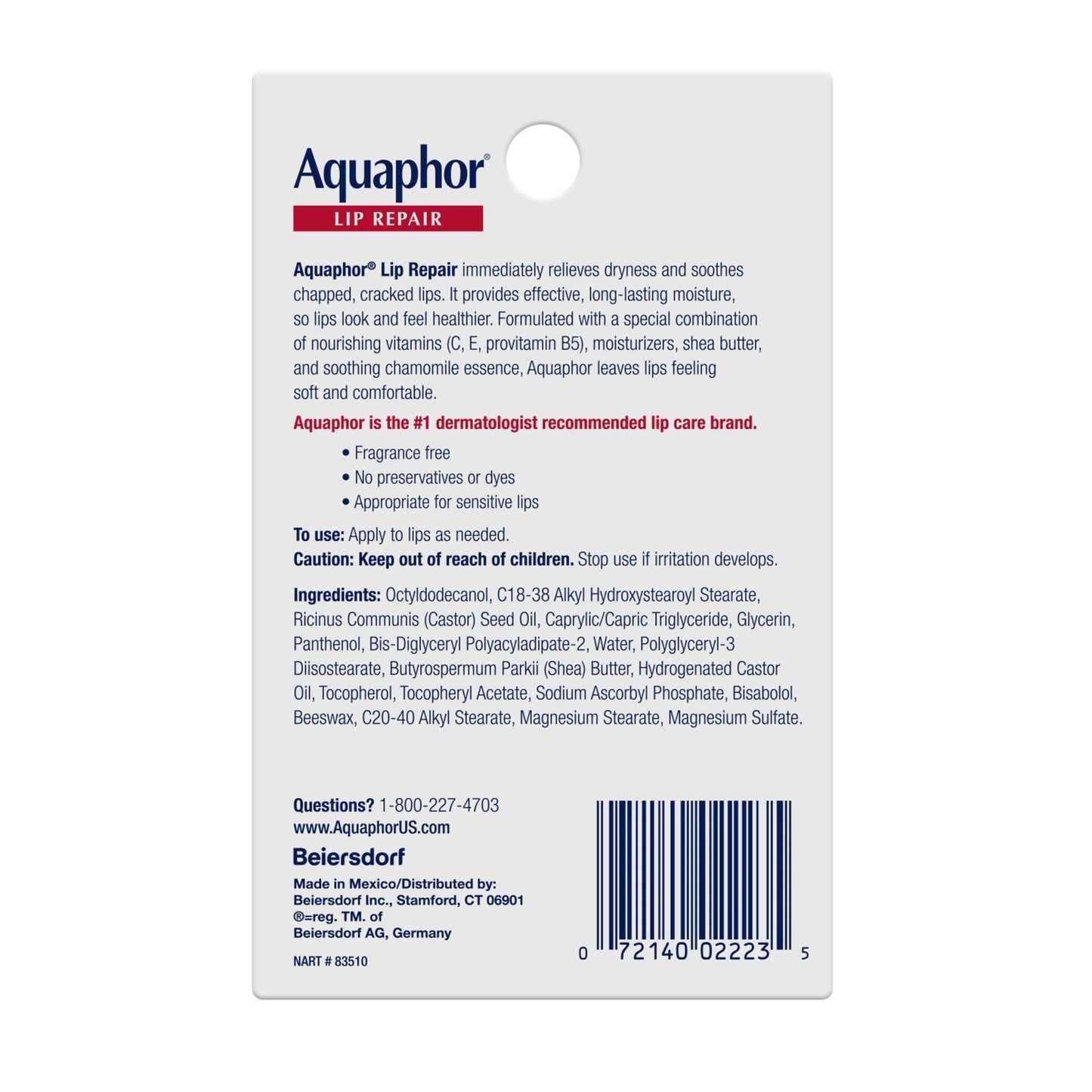 Moisturizing Lip Balm Stick, 0.17 oz