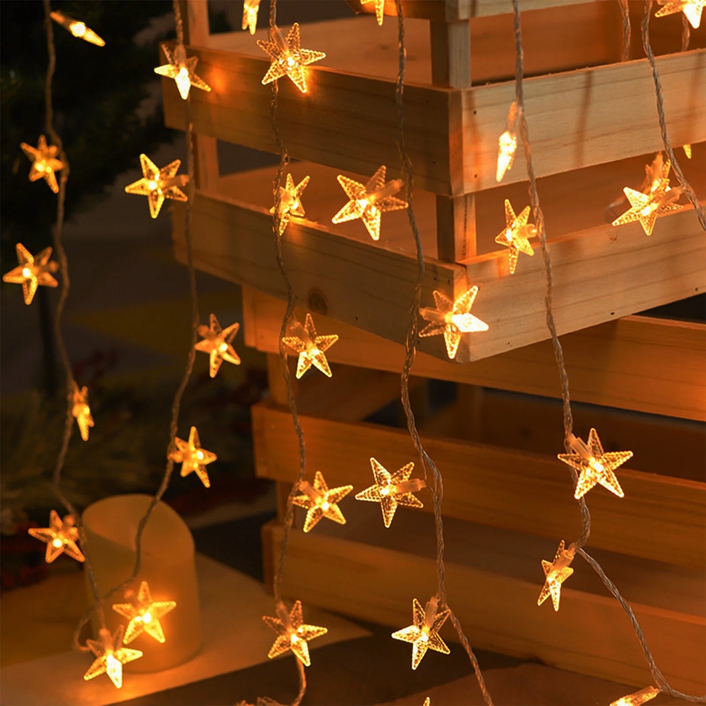 20-ft Winter Snowflake String Lights
