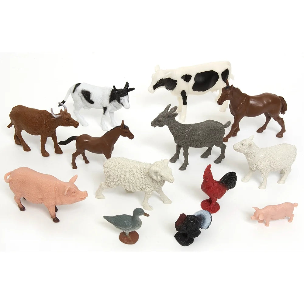 Big Bucket of Farm Animal Figures