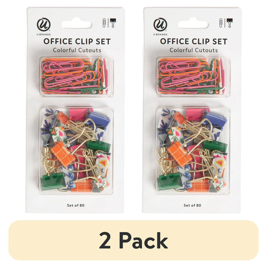 Office Supply Set, 86 Pieces (Paper Clips, Push Pins, Binder Clips)