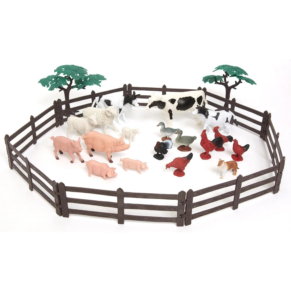 Big Bucket of Farm Animal Figures