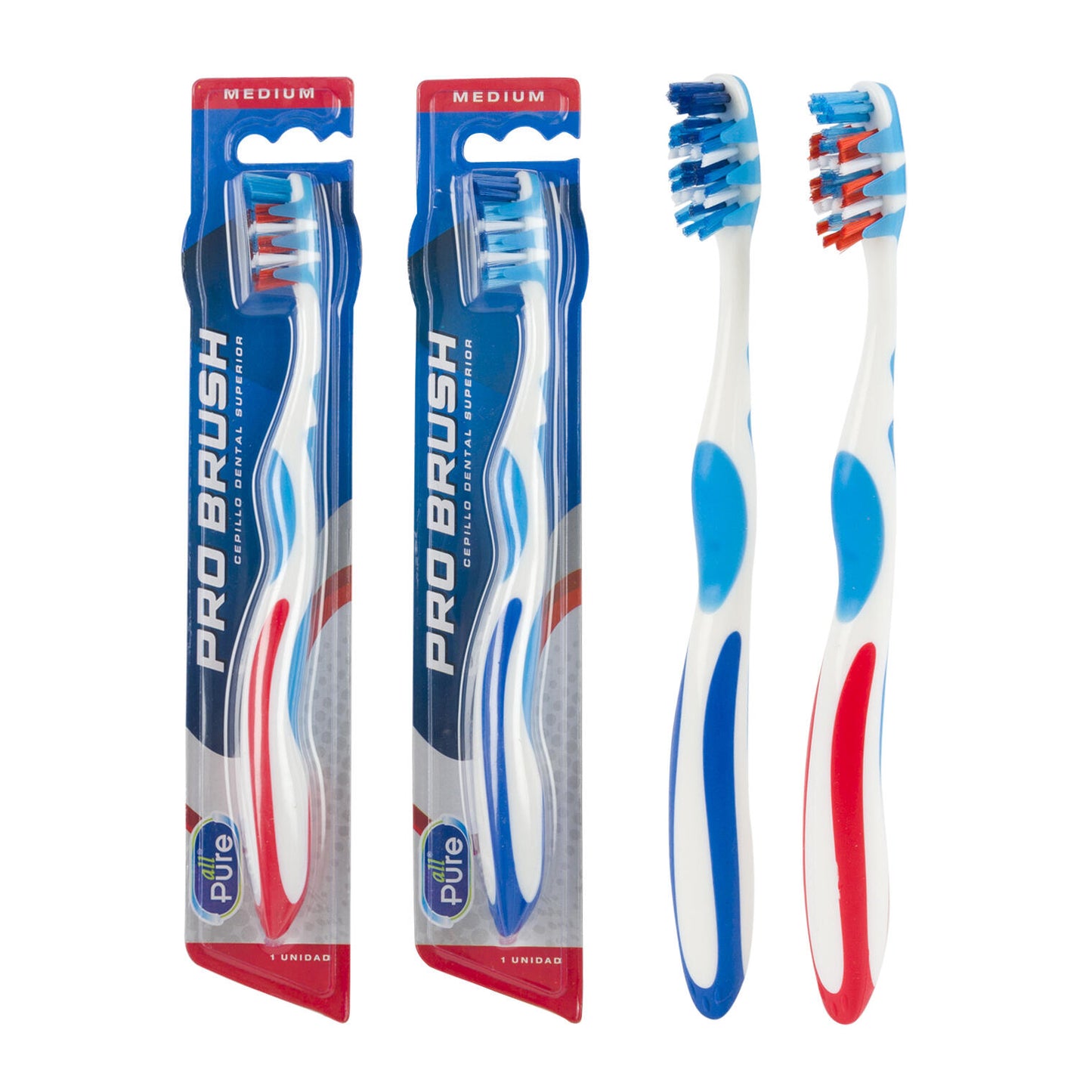 Soft-Bristle Toothbrush Set, 4-Pack