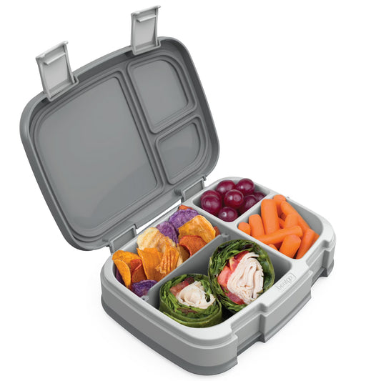 Leak-Proof Bento Style Lunch Box, Grey