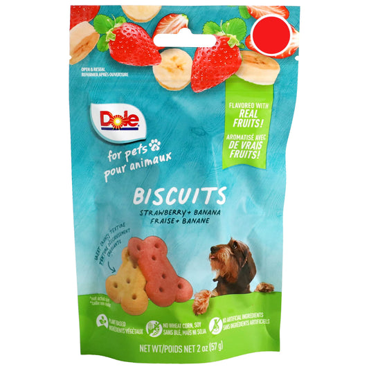 Strawberry & Banana Dog Biscuits, 1 ct