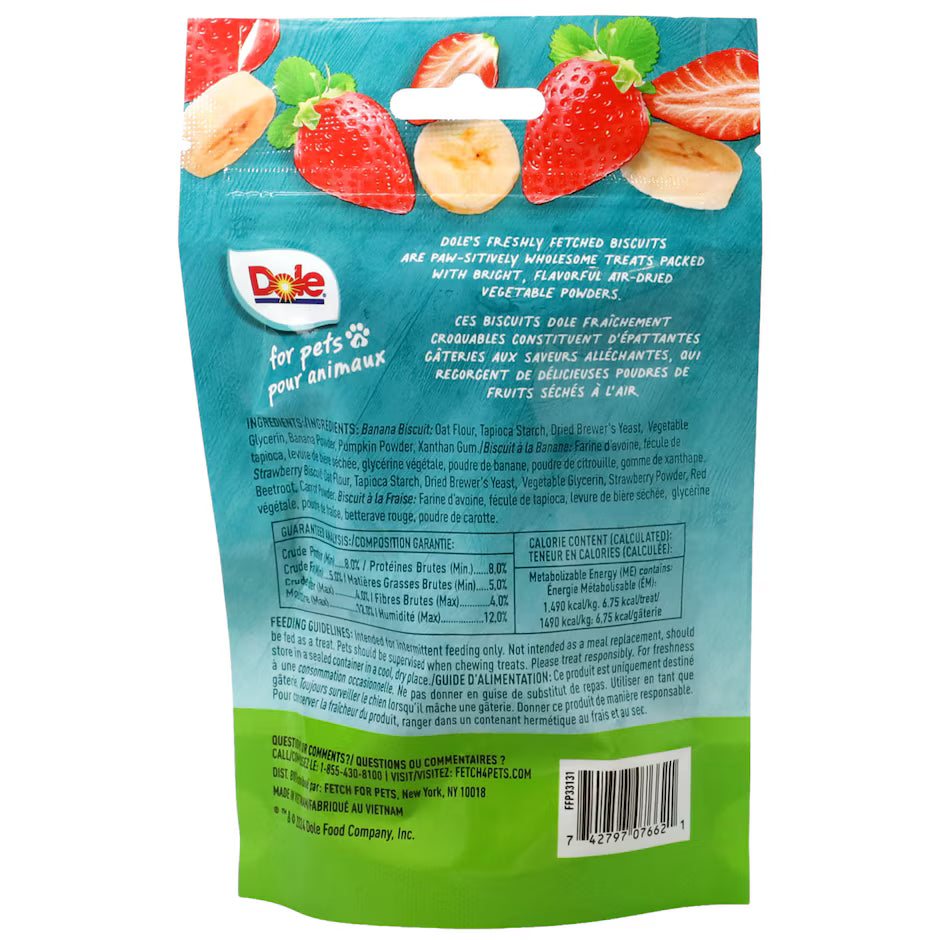 Strawberry & Banana Dog Biscuits, 1 ct